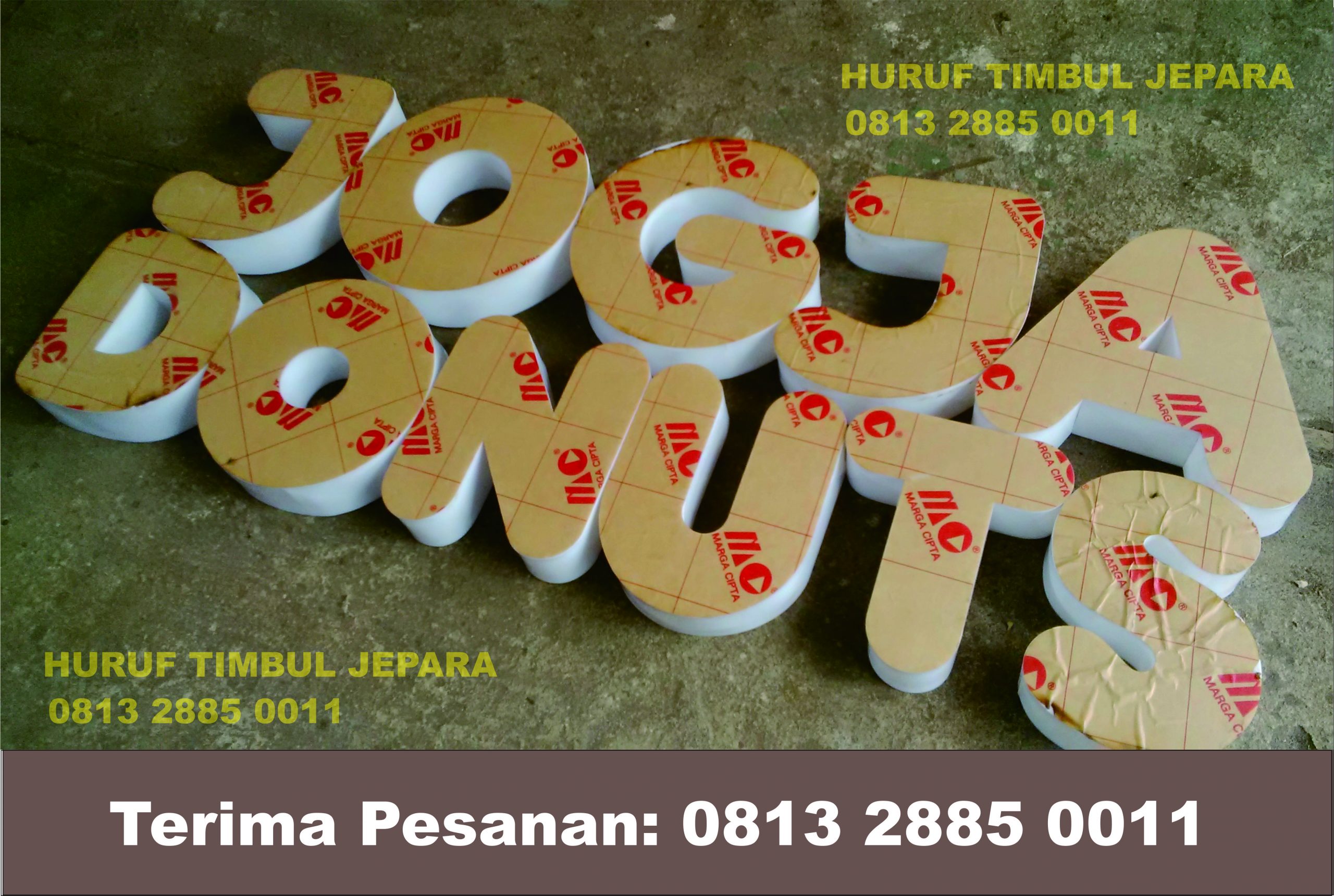 Jasa pembuatan huruf timbul dan letter murah di Jogja